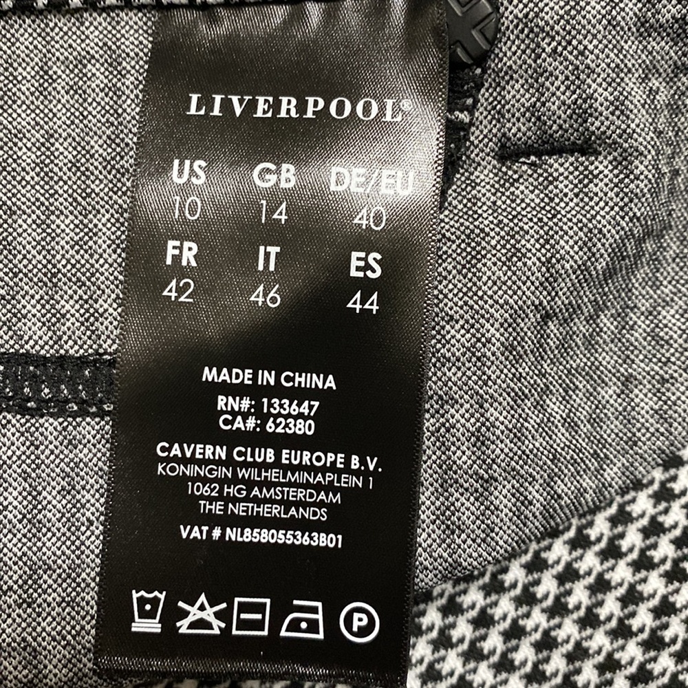 Sz 10/30⭐️NWT Liverpool Kelsey Knit Plaid Button Front Trousers. - Picture 7 of 10